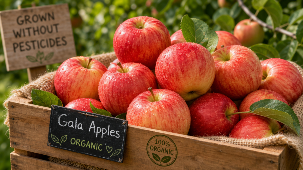 Organic gala apples